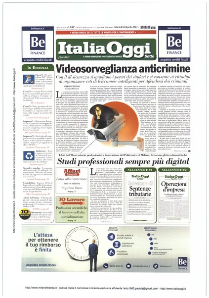 Italia oggi : quotidiano di economia finanza e politica